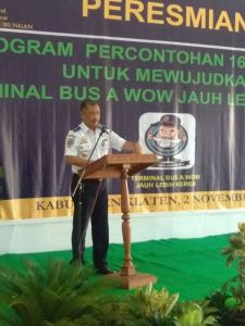 Peresmian Program Percontohan 16 Terminal Bus Tipe A