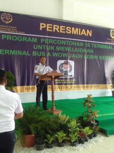 Peresmian Program Percontohan 16 Terminal Bus Tipe A